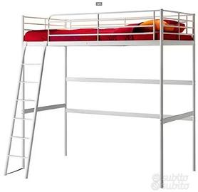 Letto a soppalco TROMSÖ bianco