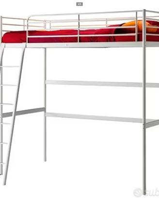 Letto a soppalco TROMSÖ bianco