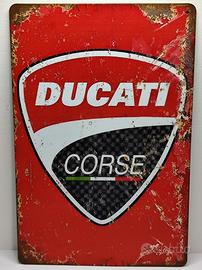 Poster Targa in metallo Ducati 30x20cm 