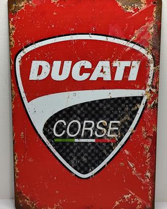 Poster Targa in metallo Ducati 30x20cm 