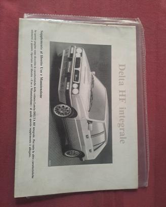 LIBRETTO USO MANUTENZIONE LANCIA DELTA INTEGRALE O