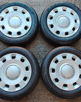 4 Gomme Fiat 500 set completo di cerchi 