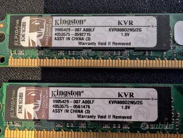 RAM Kingston DDR2 1gb x 2