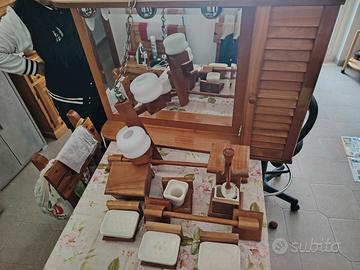 arredo bagno in ciliegio 