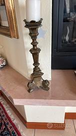 Candeliere in bronzo di fine 700 