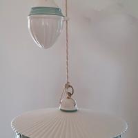 Lampadario ceramica con saliscendi 