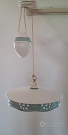 Lampadario ceramica con saliscendi 