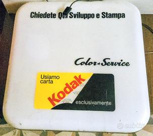 Insegna luminosa color service Kodak vintage 
