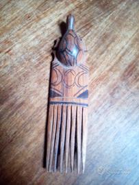PETTINE ETNICO in legno con tartaruga NUOVO
