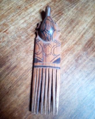 PETTINE ETNICO in legno con tartaruga NUOVO