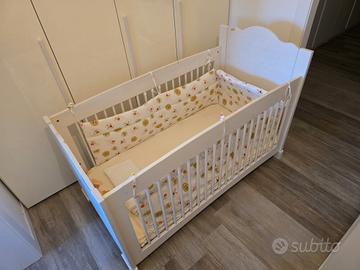 Culla - Lettino in Legno Bianco bimbo neonato