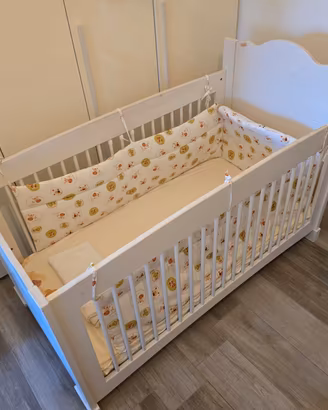 Culla - Lettino in Legno Bianco bimbo neonato