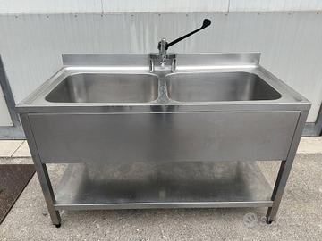 Lavabo - lavandino - lavapentole 2 vasche in inox
