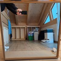 Specchio 70x70 color legno naturale