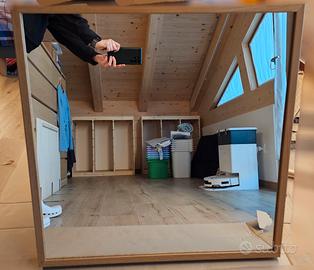 Specchio 70x70 color legno naturale