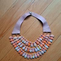 Collana vintage in pietra naturale effetto onice