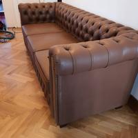 divano chesterfield 3 posti vera pelle, perfetto