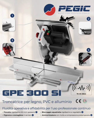 Troncatrice per legno, pvc, allum. PEGIC GPE300SI