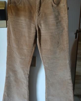 Pantaloni donna in velluto rigato Re-HasH