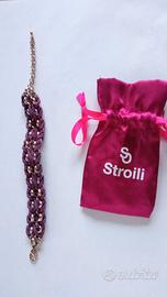 Bracciale donna Stroili in acciaio e fettuccia
