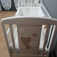 Lettino culla Baby Expert bianco e tortora