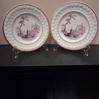 Coppia piatti ceramica francesi