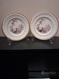Coppia piatti ceramica francesi