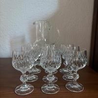Set brocca e bicchieri cristallo