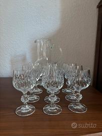 Set brocca e bicchieri cristallo