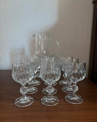 Set brocca e bicchieri cristallo