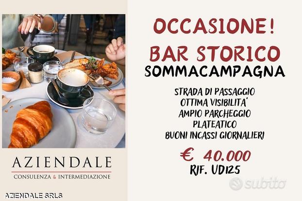 Bar storico a sommacampagna su strada di passaggio