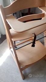 coppia di seggioloni evolutivi in legno