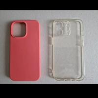 Cover trasparente e rosa iPhone 13 pro
