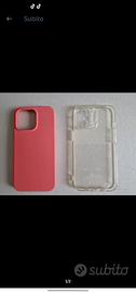 Cover trasparente e rosa iPhone 13 pro
