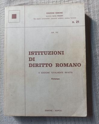 Istituzioni di diritto romano - Edizione Simone
