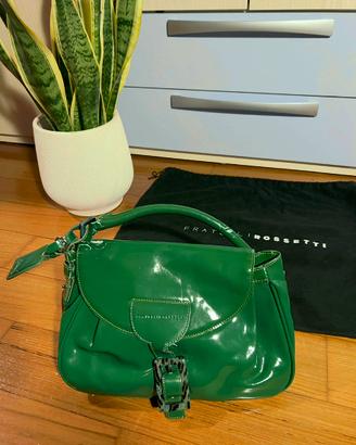 Borsa verde Fratelli Rossetti effetto Vernice