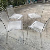 Set 4 sedie trasparenti