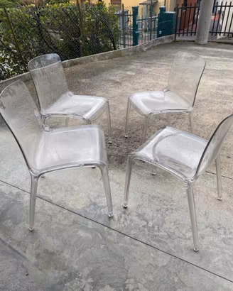 Set 4 sedie trasparenti