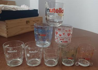 LOTTO N. 8 BICCHIERI NUTELLA FERRERO TIPI VARI
