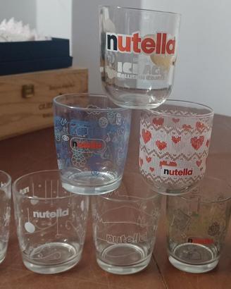 LOTTO N. 8 BICCHIERI NUTELLA FERRERO TIPI VARI