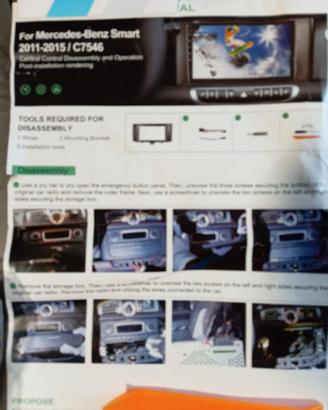 Display touch per Mercedes -benz Smart 2011-2015