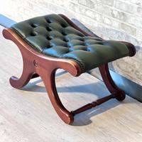 Poggiapiedi/panchina Chesterfield inglese vintage