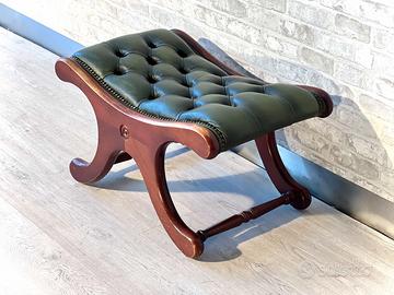 Poggiapiedi/panchina Chesterfield inglese vintage