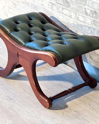 Poggiapiedi/panchina Chesterfield inglese vintage