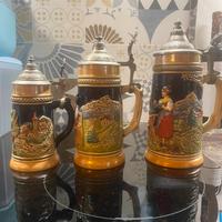 Set boccali birra artigianali dipinti a mano