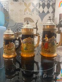 Set boccali birra artigianali dipinti a mano