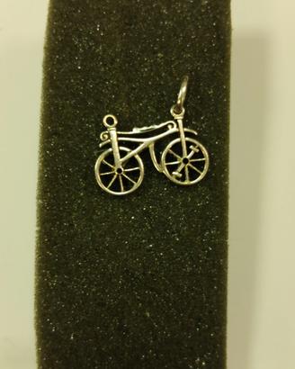 ciondolo bicicletta in argento 925