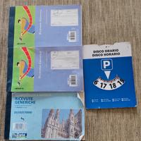 SET BLOCCHI RICEVUTE E DISCO ORARIO