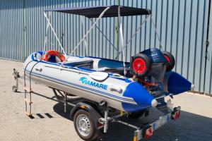 VIAMARE 380 S ALU + Yamaha 15 cv + Ellebi 600 kg