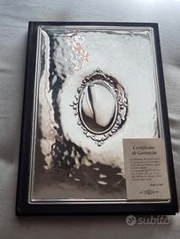 Rubrica con copertina in lastra argento 925